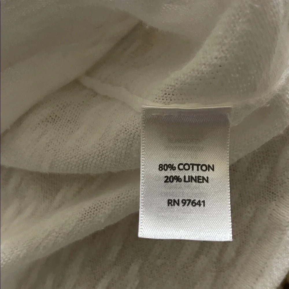 Pure Jill Linen Blend White Oversized Lightweight Summer SweaterTop XS - Picture 6 of 6